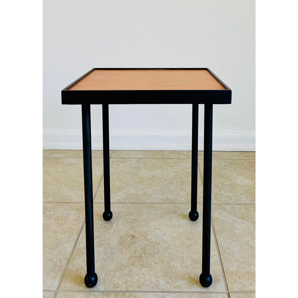 Custom Little Sabin Side Table With Copper Top - In Stock