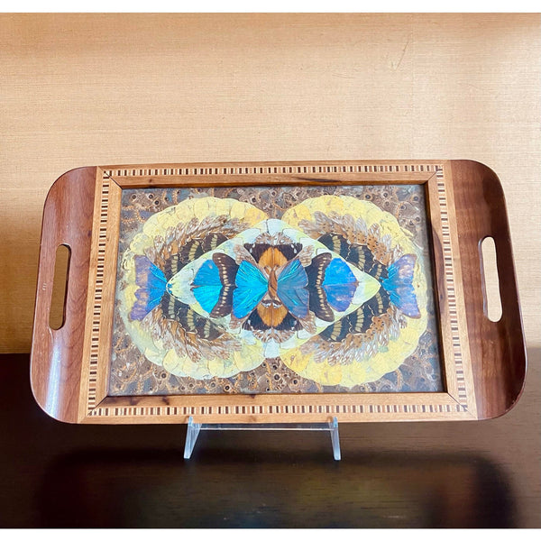 Vintage gold store butterfly tray set