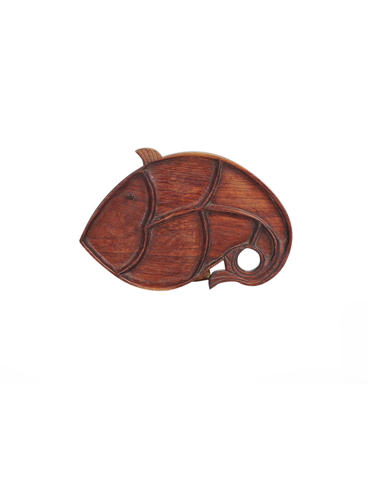 Vintage Wood Pisces Fish Tray