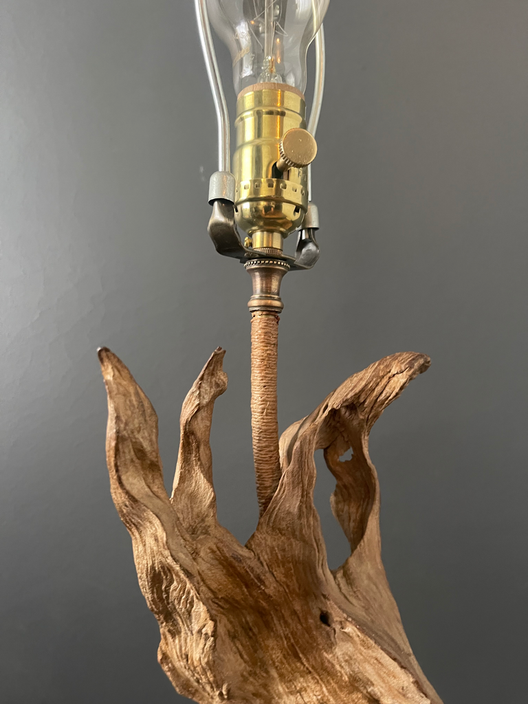 1950's Organic Modern Sculptural Driftwood Lamp