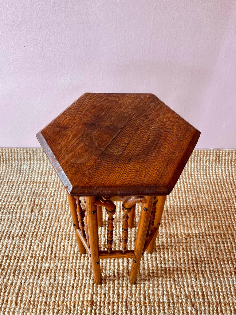 Antique Art & Crafts Oak Side Table