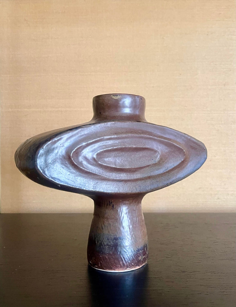 Mid-Century Japanese 1950's Ceramic Ikebana Vase