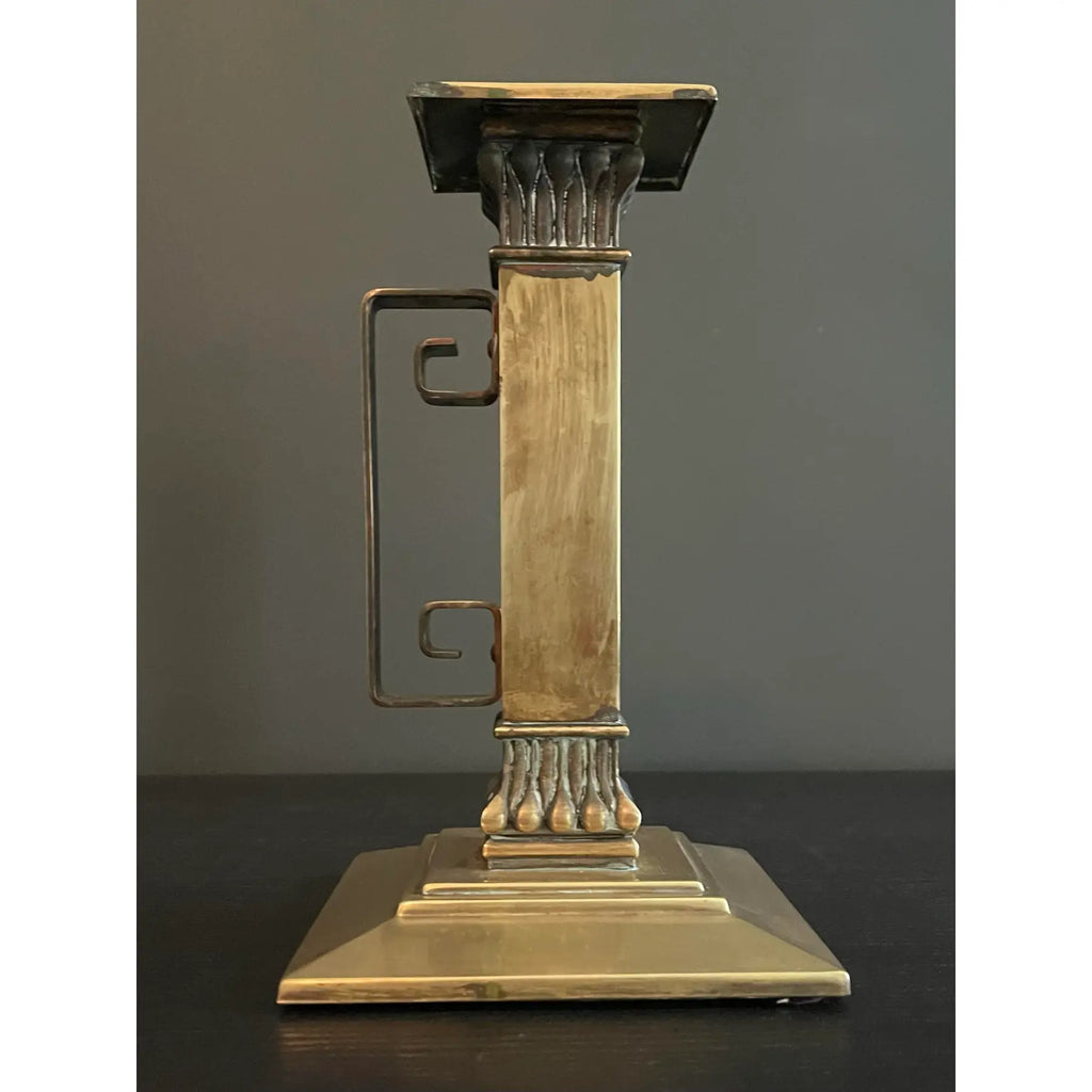 Early 20th Century Neoclassical Revival Brass Candlestick