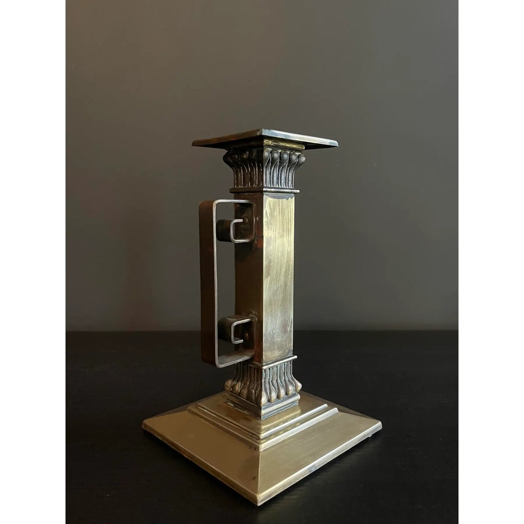 Early 20th Century Neoclassical Revival Brass Candlestick