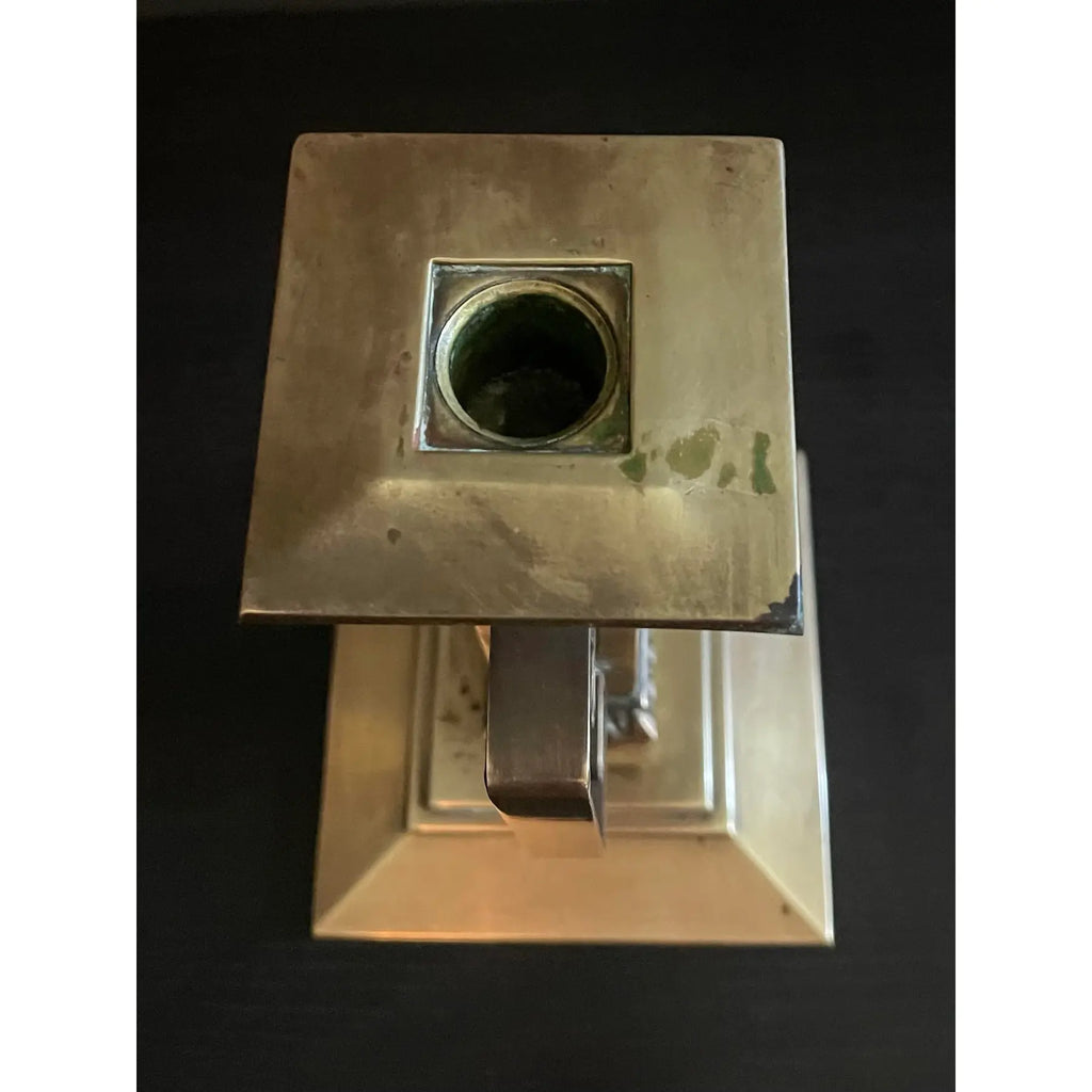 Early 20th Century Neoclassical Revival Brass Candlestick