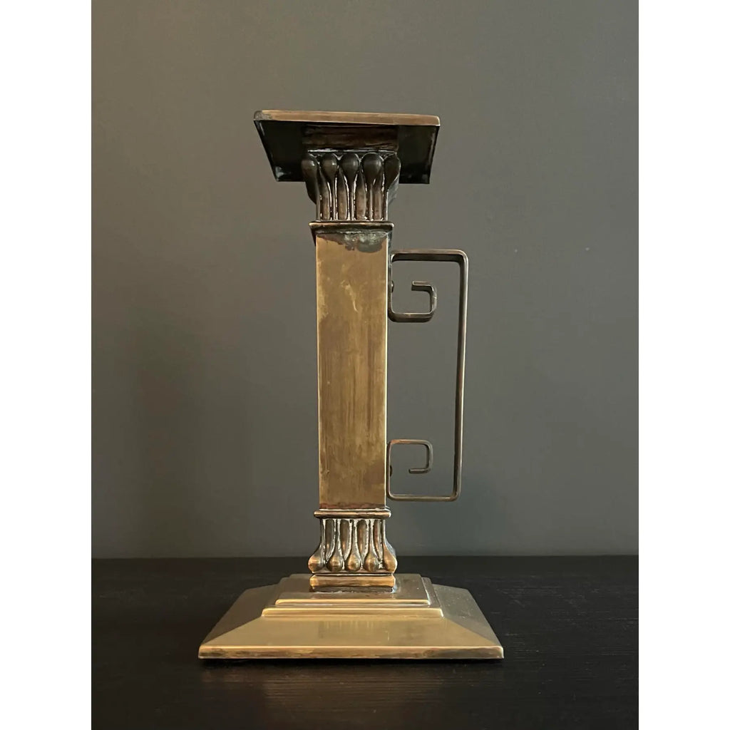 Early 20th Century Neoclassical Revival Brass Candlestick