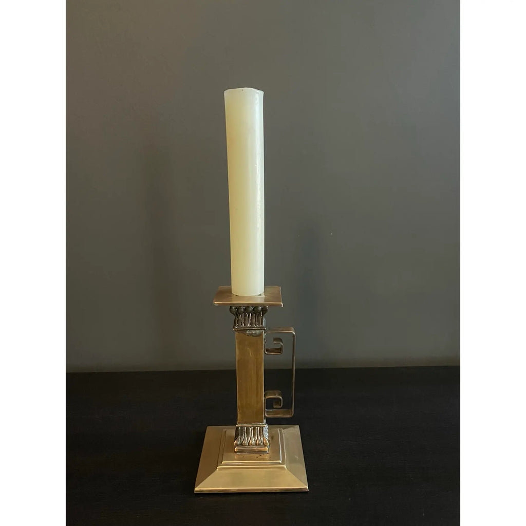 Early 20th Century Neoclassical Revival Brass Candlestick