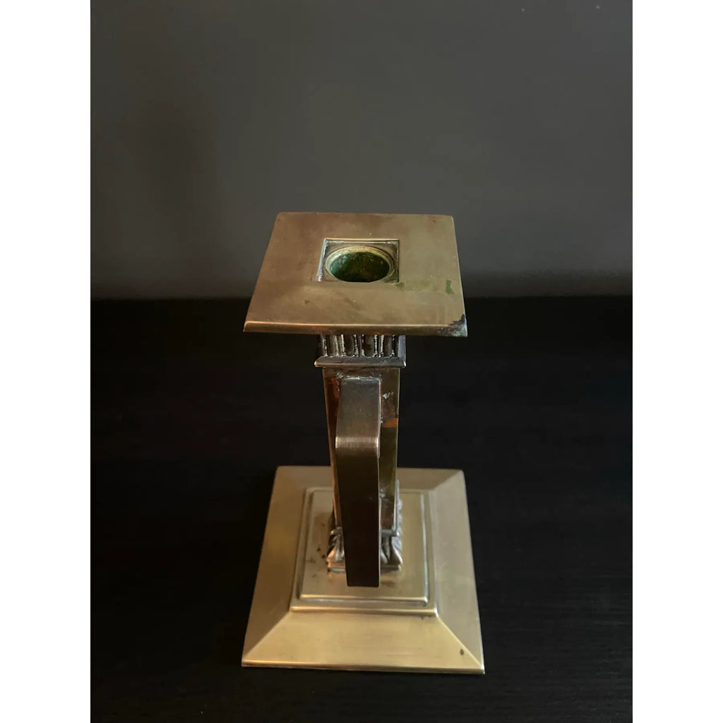Early 20th Century Neoclassical Revival Brass Candlestick