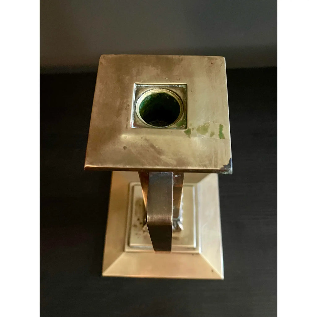Early 20th Century Neoclassical Revival Brass Candlestick