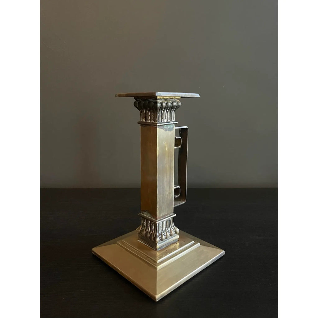 Early 20th Century Neoclassical Revival Brass Candlestick