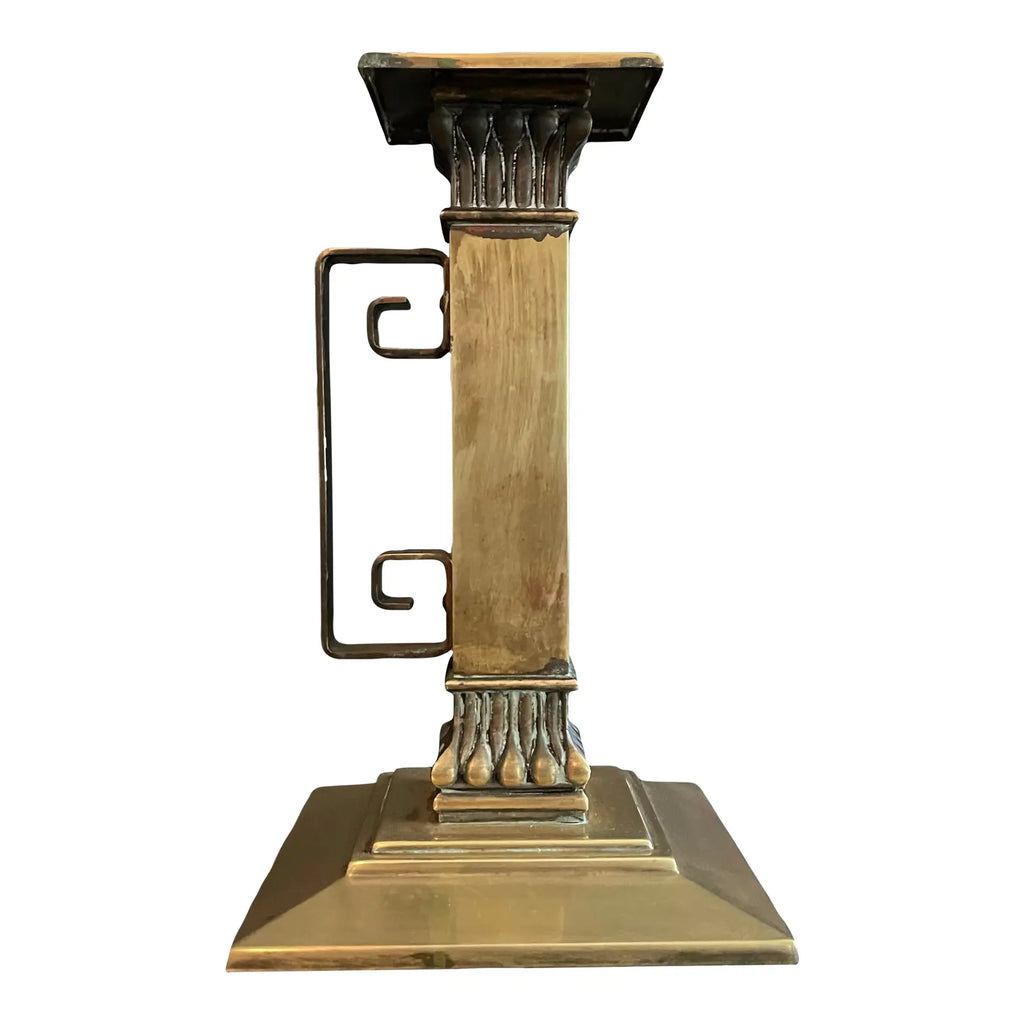 Early 20th Century Neoclassical Revival Brass Candlestick