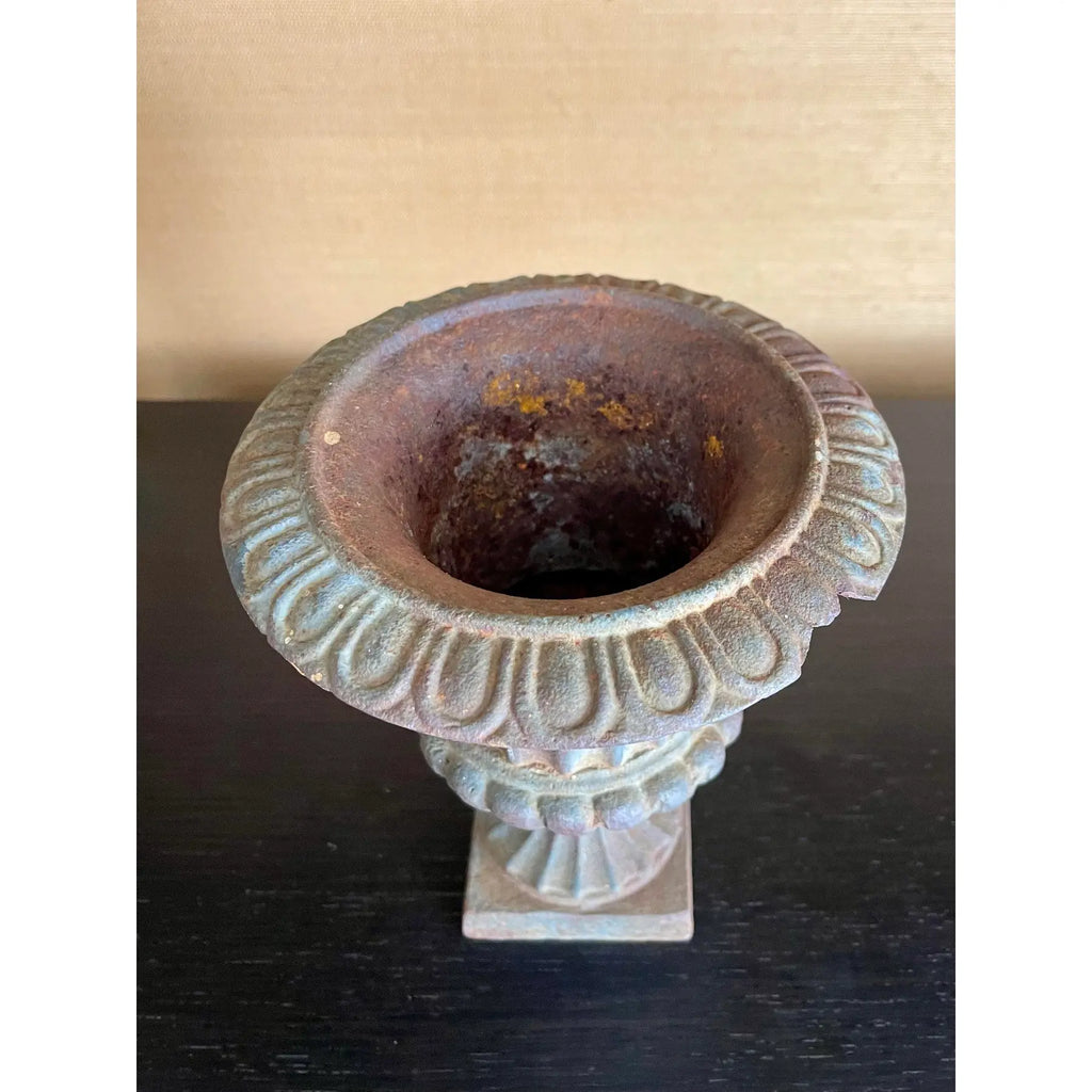 Early 20th Century Cast Iron Urn in Classical Pedestal Form