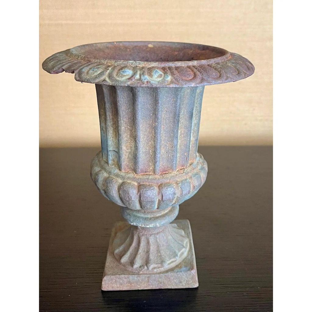 Early 20th Century Cast Iron Urn in Classical Pedestal Form