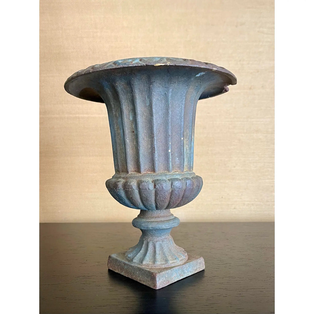 Early 20th Century Cast Iron Urn in Classical Pedestal Form