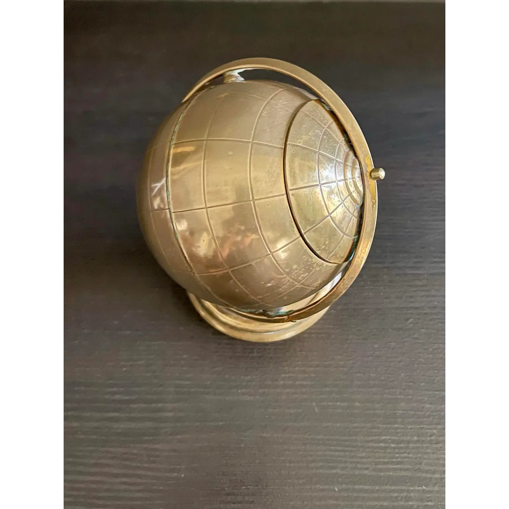 Mid-Century Brass Globe Desk Object