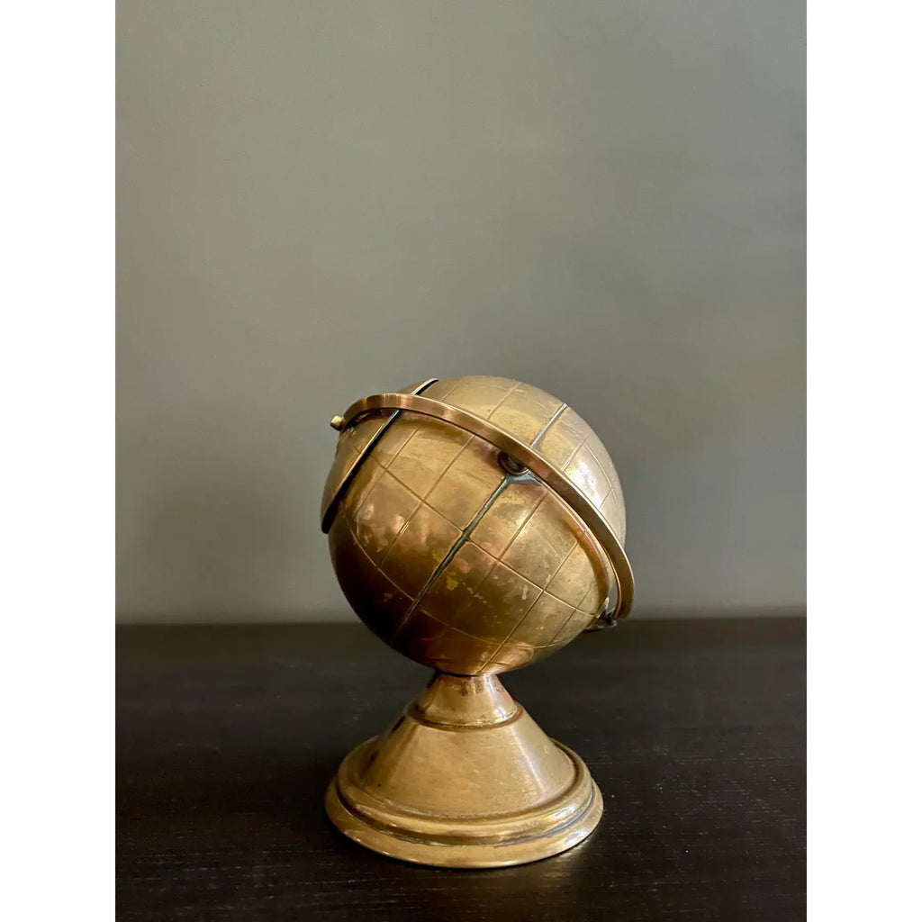 Mid-Century Brass Globe Desk Object