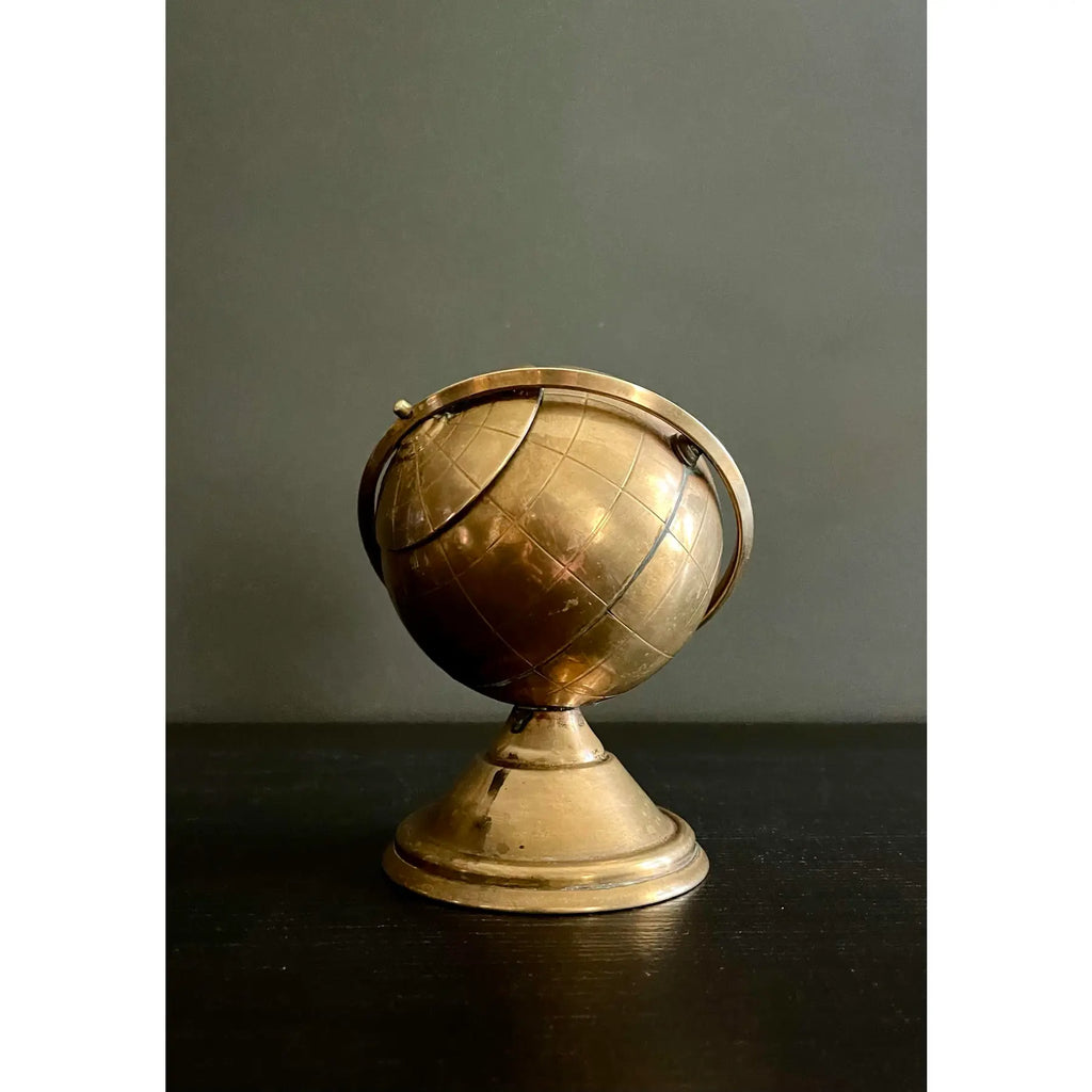 Mid-Century Brass Globe Desk Object