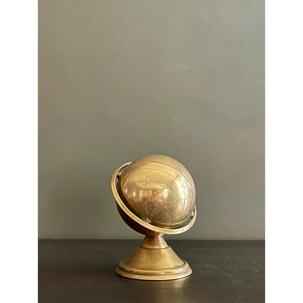 Mid-Century Brass Globe Desk Object