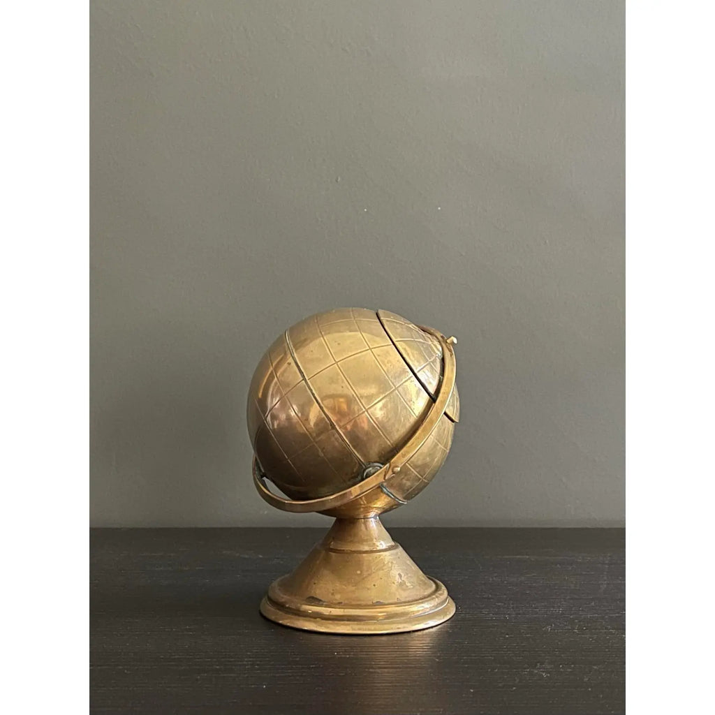 Mid-Century Brass Globe Desk Object
