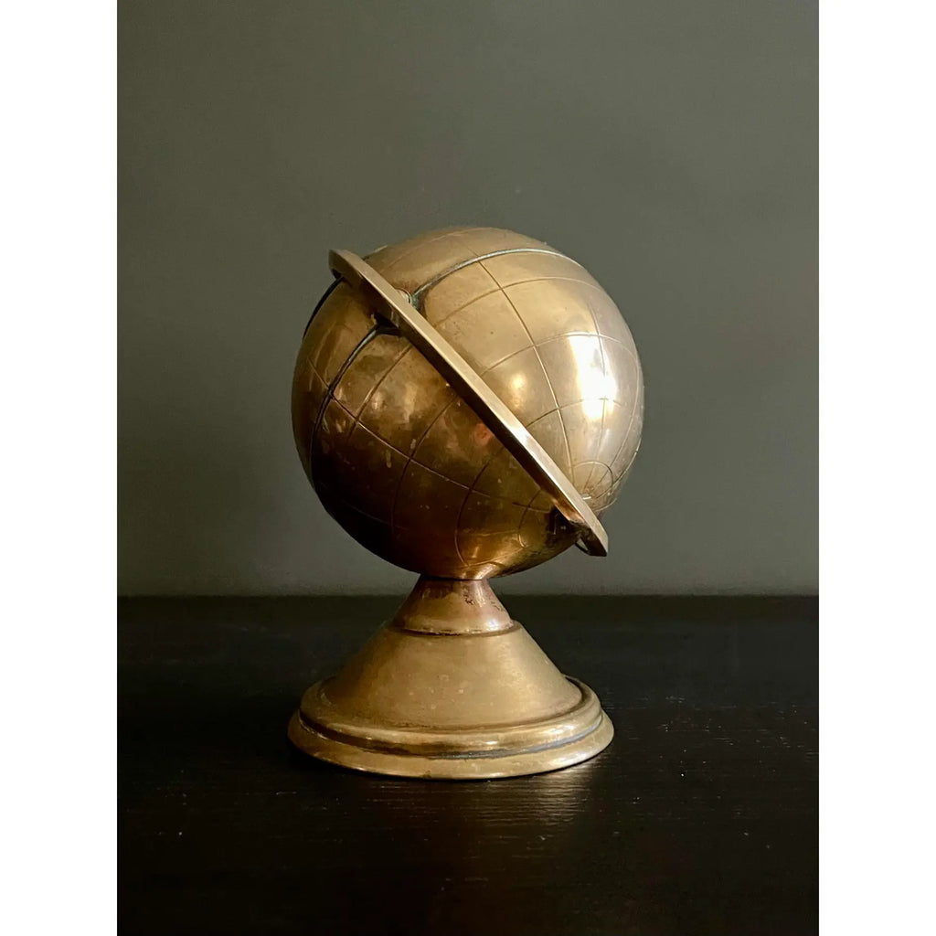 Mid-Century Brass Globe Desk Object