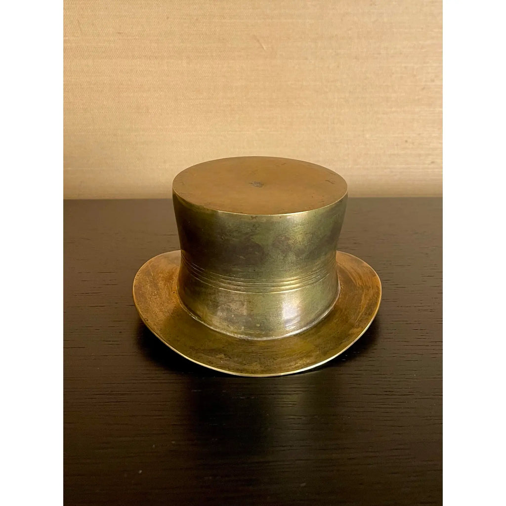Sculptural Brass Top Hat Wine Champagne Coaster