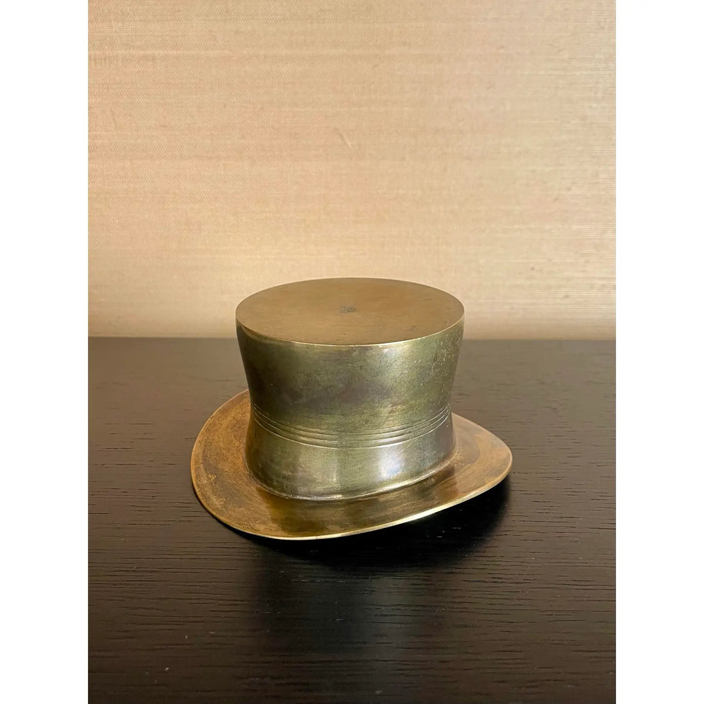 Sculptural Brass Top Hat Wine Champagne Coaster