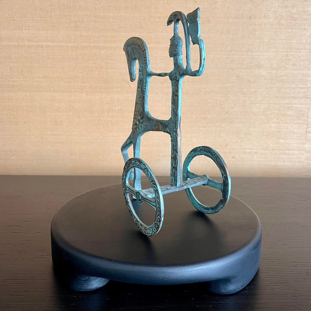 Mid-Century Bronze Chariot Desk Sculpture By Frederick Weinberg