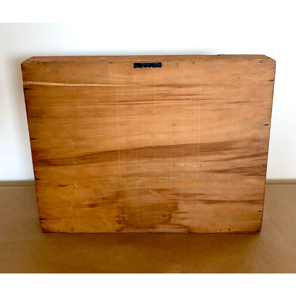Small Vintage Wooden Printer’s Tray With Coastal Treasures From Santa Barbara