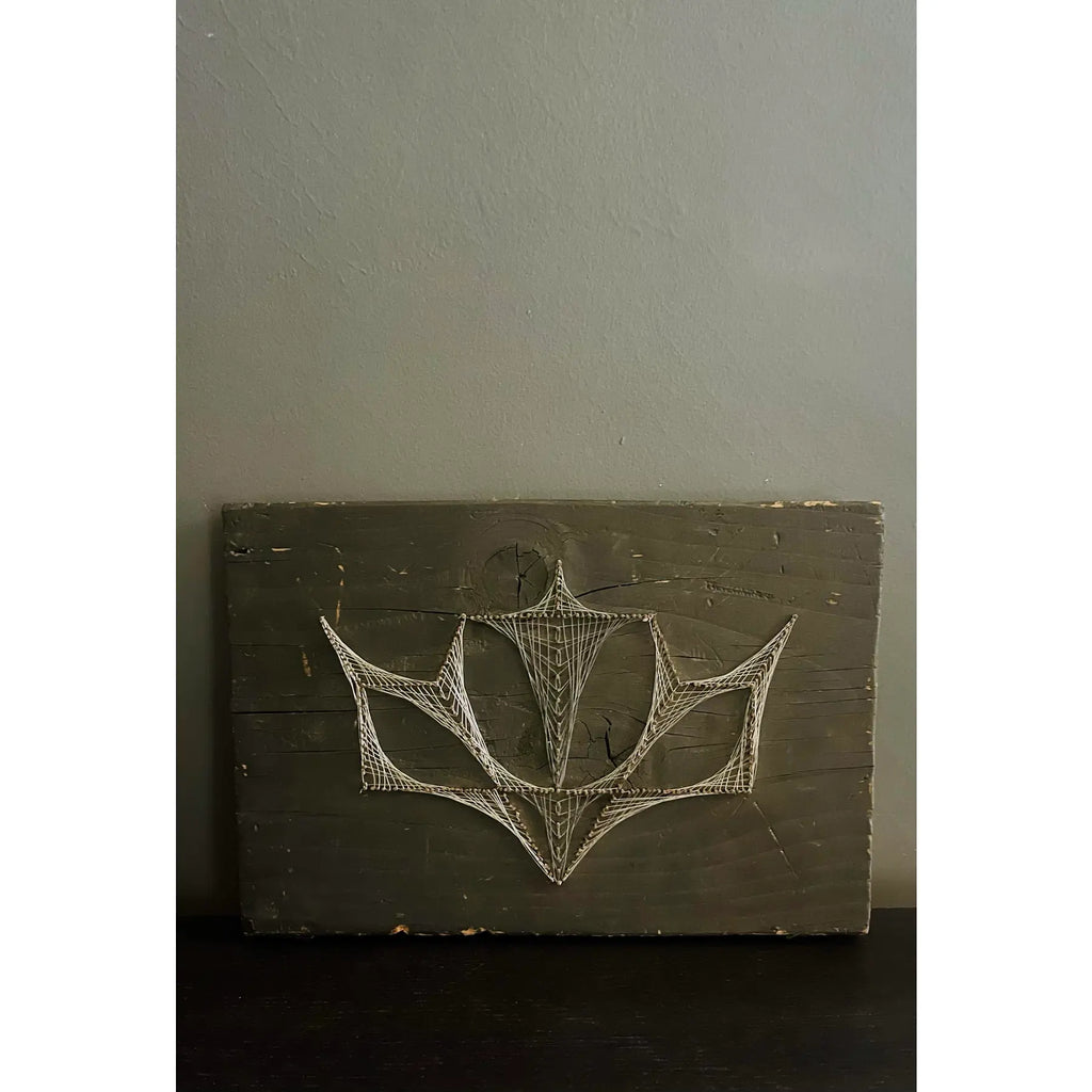 Vintage Gothic 1970's String Art Signed Louie