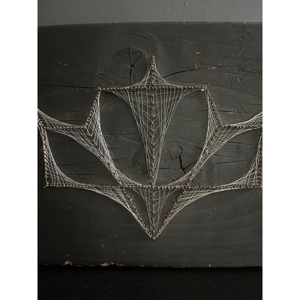 Vintage Gothic 1970's String Art Signed Louie