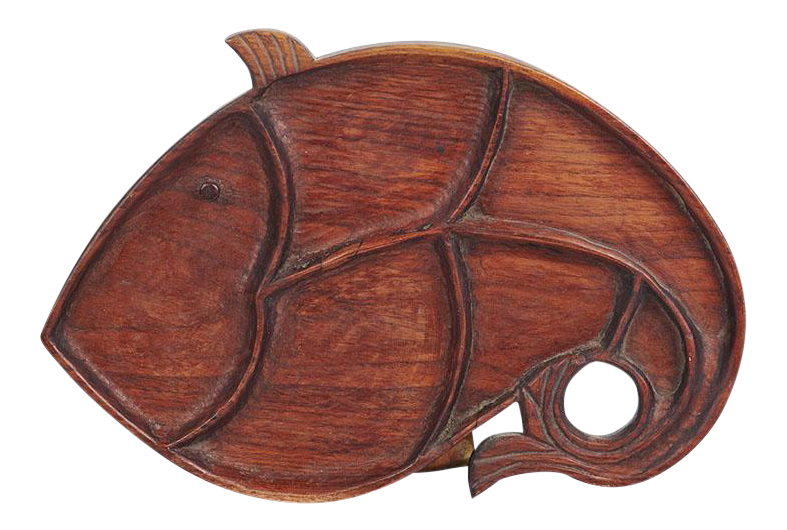 Vintage Wood Pisces Fish Tray