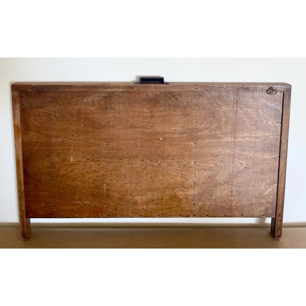 Vintage Wooden Printer’s Tray With Curated Sea Shell Collection