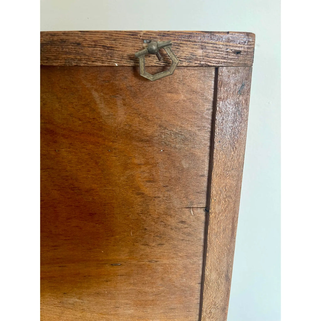 Vintage Wooden Printer’s Tray With Curated Sea Shell Collection